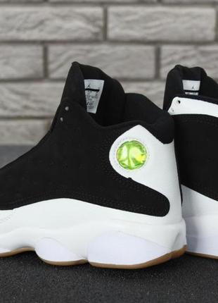 Мужские кроссовки nike air jordan 13 retro black white 41-42-43-44-453 фото