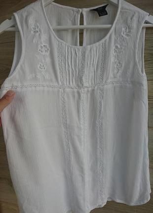 Блуза белая туника f&f uk 143 фото