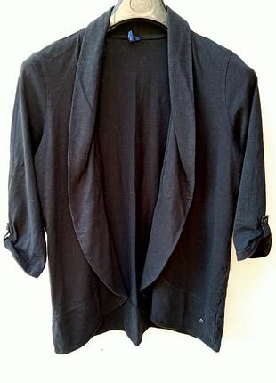 Черний базовий легкий трикотажний кардіган на запах cecil 💚