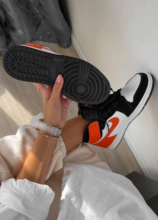 Кросівки 1 retro orange black premium7 фото