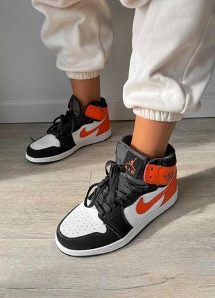 Кросівки 1 retro orange black premium9 фото