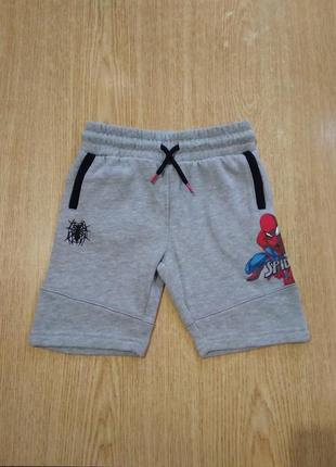Класные шорты spider-man трикотажные с начесом marvel