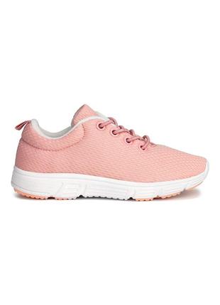 Тканинні кросівки на резинці для дівчинки h&m (швеція розмір 24 15см рожеві