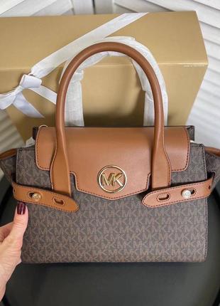 Сумочка michael kors carmen brown logo5 фото