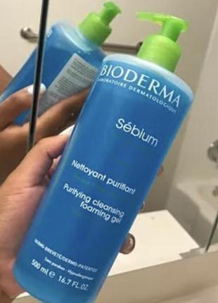 Гель для умивання bioderma sebium moussant