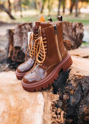 Ботінки  жіночі balenciaga boots tractor brown

/ женские ботинки баленсияга3 фото