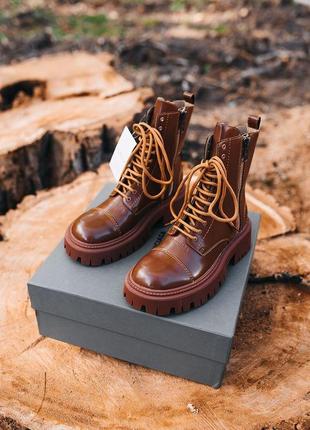 Ботінки  жіночі balenciaga boots tractor brown

/ женские ботинки баленсияга4 фото