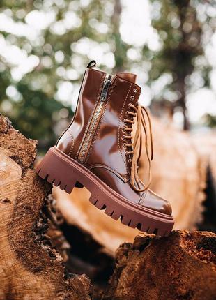 Ботінки  жіночі balenciaga boots tractor brown

/ женские ботинки баленсияга6 фото