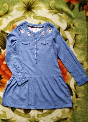 Тоненьке джинсове плаття  для дівчинки 7-8 років- h&m
