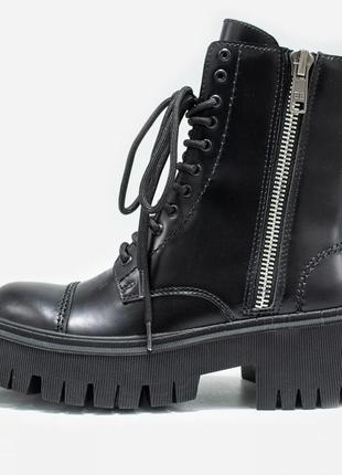 Ботінки жіночі balenciaga boots tractor black 2 / жіночі черевики баленсияга трактор