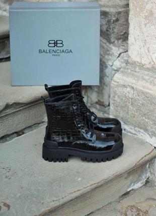 Ботінки жіночі balenciaga boots tractor black fur (хутро) 4 / жіночі черевики баленсияга трактор
