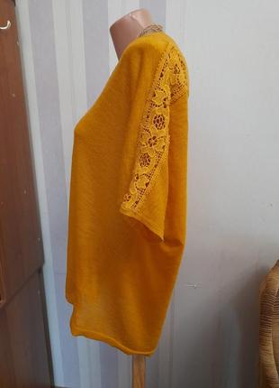 Майка футболка блузка в етно стилі льняна хлопковая льняная большой4 фото