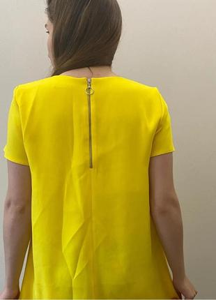 Платье летнее жёлтое короткий рукав3 фото
