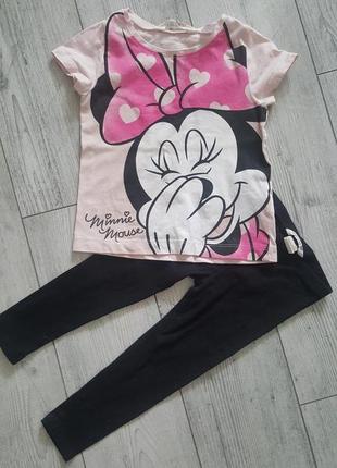 Набор комплект футболка и лосины  h&m mickey mouse