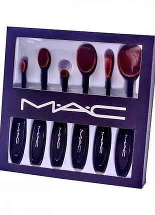 Набір кістей-щіток mac з еко-ворсу 6 в 1