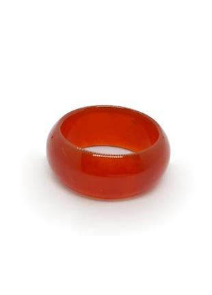🔺🍊💍 широкое оригинальное кольцо натуральный камень сердолик р. 17 17,5 18 18,5