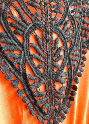 Оранжеве плаття - блуза вільне р 40-42 віскоза6 фото