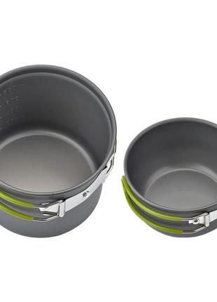 Компактная походная посуда с приборами набор для туризма котелок3 фото