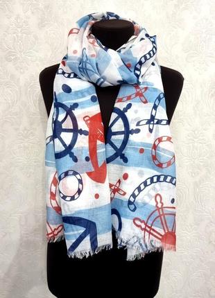 Шарф палантин літній морський