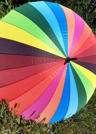 Зонт трость радуга 24 спицы 140-138259903 фото