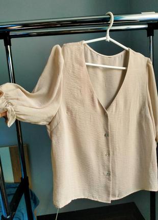 Вінтажна шифонова блуза винтажная блуза