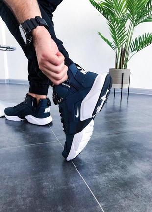 Nike huarache x acronym blue white 1 мужские кроссовки найк хуарачи синие6 фото