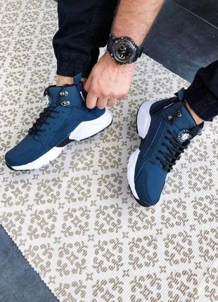 Nike huarache x acronym blue white 1 мужские кроссовки найк хуарачи синие5 фото