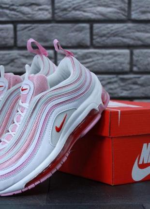 Женские кроссовки nike air max 97 pink white 37-38-39-40