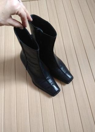 Кожаные ботинки с квадратным мысом деми georg horsch 👢 35-36рр/23см3 фото