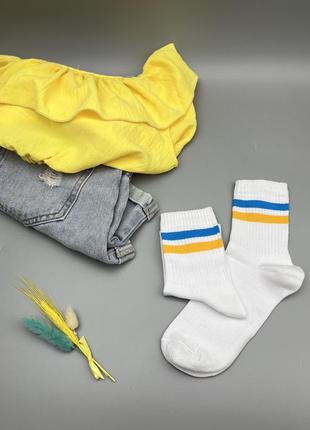 Патріотичні шкарпетки/високі носки1 фото