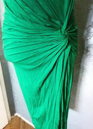 Вискозное платье с узлом3 фото