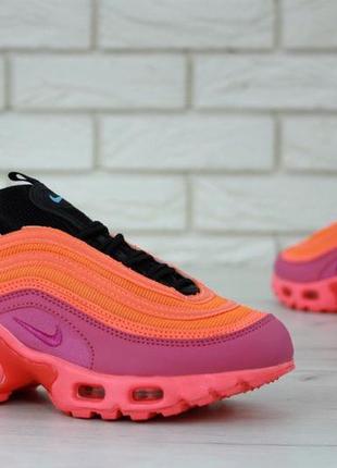 Женские кроссовки nike air max plus 97 orange pink 38-39-405 фото