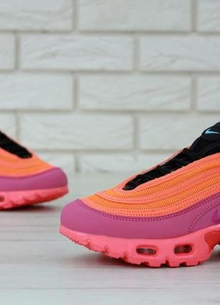 Женские кроссовки nike air max plus 97 orange pink 38-39-404 фото