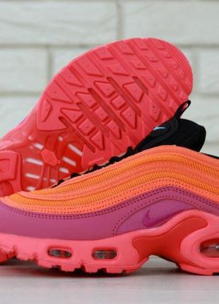 Женские кроссовки nike air max plus 97 orange pink 38-39-40