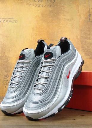 Женские кроссовки nike air max 97 silver white 37-38-39