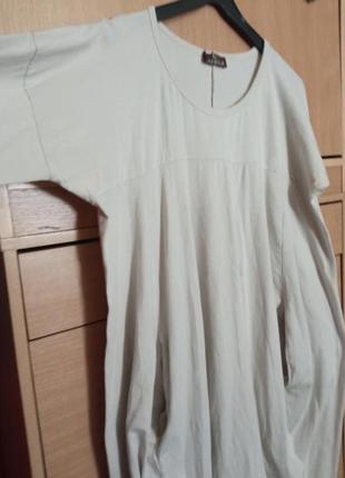 Трикотажное платье,,кокон,, с длинным рукавом2 фото