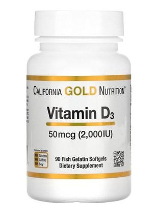 California gold nutrition вітамін d3 2000 iu 90 шт д3