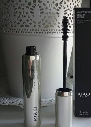 Тушь с эффектом удлинения ресниц kiko milano unmeasurable length maskara2 фото