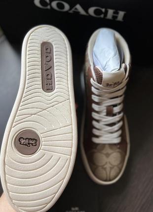 Жіночі кеди coach clip high top sneaker8 фото