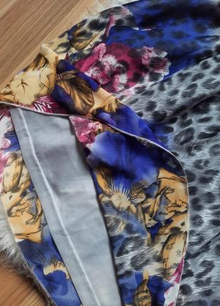 2 вещи по цене 1. красивое нежное летящее серое платье в цветы и леопардовый принт oodji4 фото