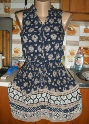 Лёгенькое летнее платье-сарафан!размер м.