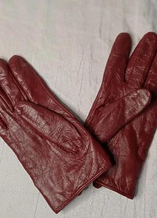 Перчатки кожаные теплые бренд