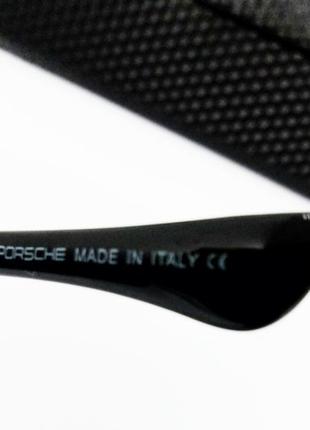 Porsche design модные солнцезащитные очки капли черные с золотом поляризированные6 фото