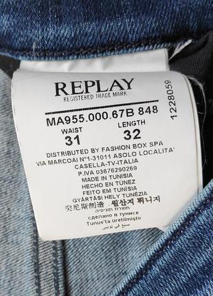 Replay newbill джинсы оригинал (w32 l32)7 фото