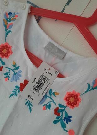 Нова вишиванка zara matalan 9-10р.(140см) бавовна5 фото