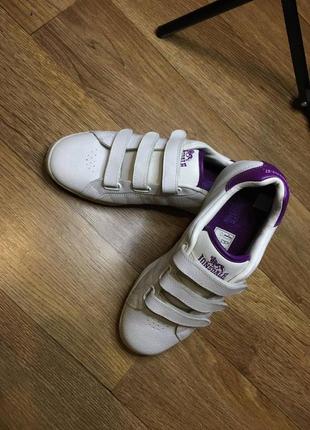 Оригінальні жіночі кросівки lonsdale leyton vel10 white/purple на текстильних