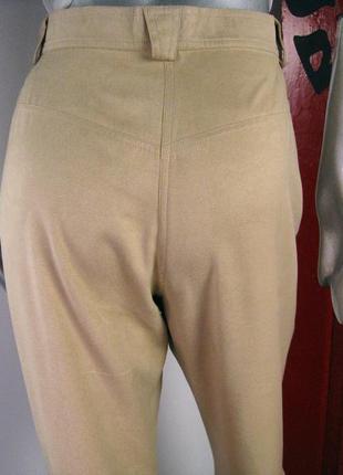 Mugler винтажные женские люксовые замшевые брюки с высокой посадкой5 фото