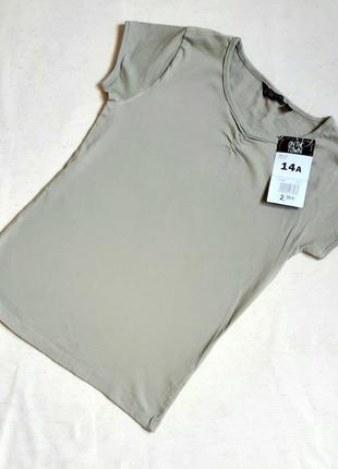 Оливковая футболка on the town франция с драпировкой на 14 лет (164см)
