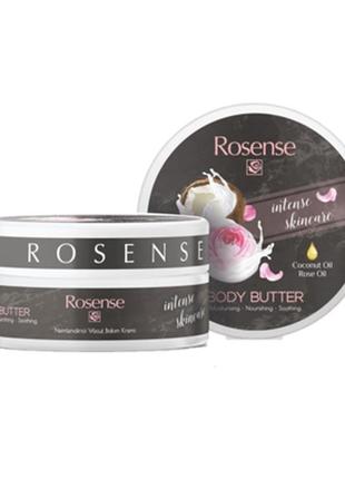 Body butter rosense!масло для тіла з кокосовим та трояндовими оліями2 фото