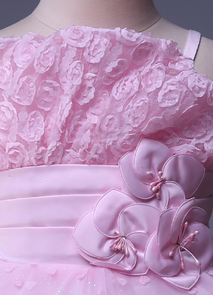 Размер 80-120 разные цвета букет роз шикарное нарядное пышное платье для девочки3 фото